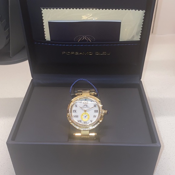 Women's South Sea Swarovski Crystal Bracelet Watch, 40mm PORSAMO BLEU - Picture 10 of 13